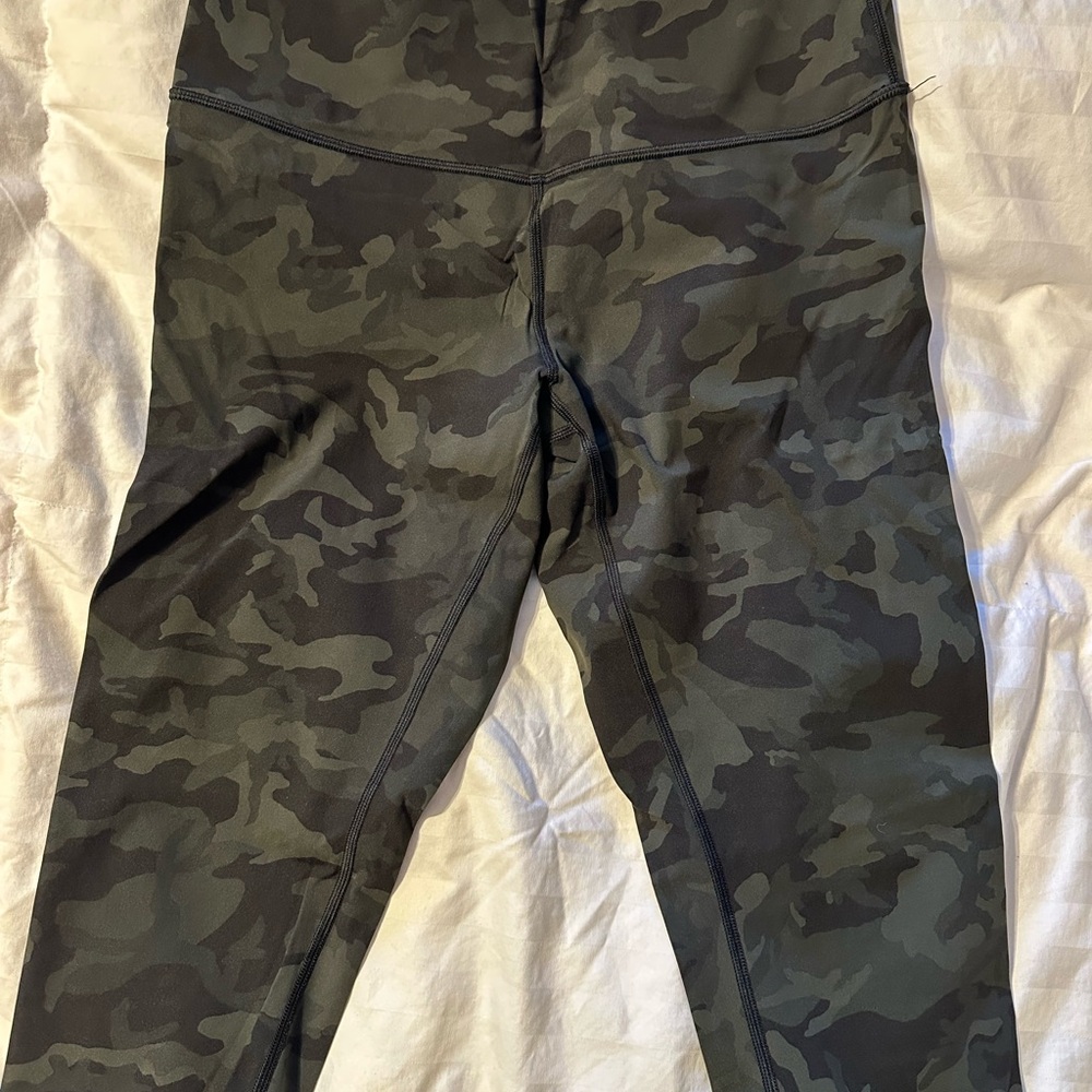 Lululemon Wunder Under Crop Camo Leggings